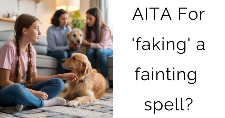 AITA For ‘faking’ a fainting spell?