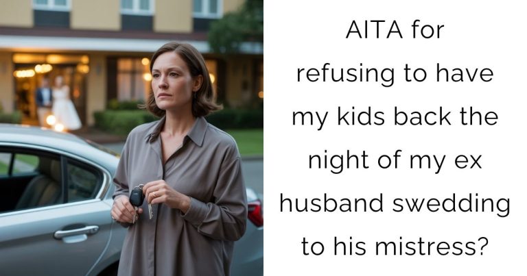 AITA for refusing to have my kids back the night of my ex husbands wedding to his mistress?