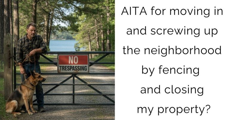 AITA for moving in and screwing up the neighborhood by fencing and closing my property?