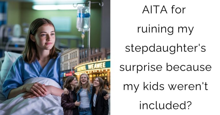AITA for ruining my stepdaughter’s surprise because my kids weren’t included?