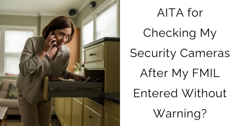 AITA for Checking My Security Cameras After My FMIL Entered Without Warning?
