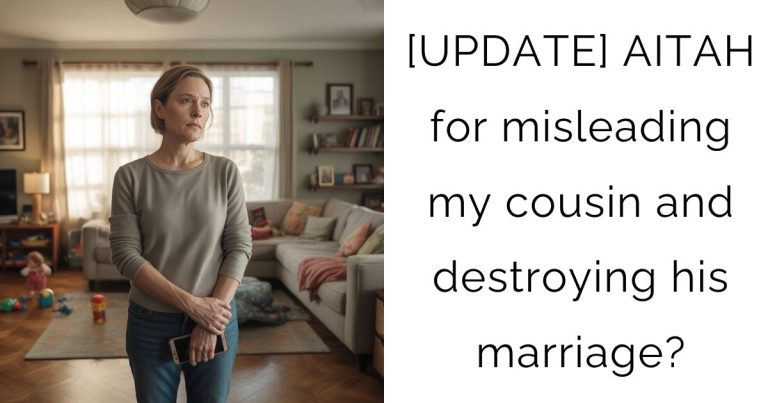 [UPDATE] AITAH for misleading my cousin and destroying his marriage?