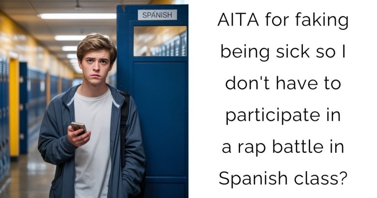 AITA for faking being sick so I don’t have to participate in a rap battle in Spanish class?