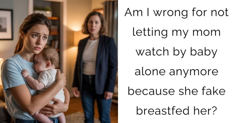 Am I wrong for not letting my mom watch by baby alone anymore because she fake breastfed her?
