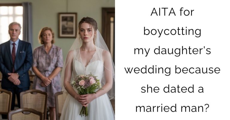 AITA for boycotting my daughter’s wedding because she dated a married man?