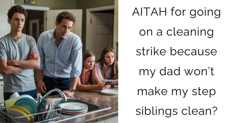 AITAH for going on a cleaning strike because my dad won’t make my step siblings clean?