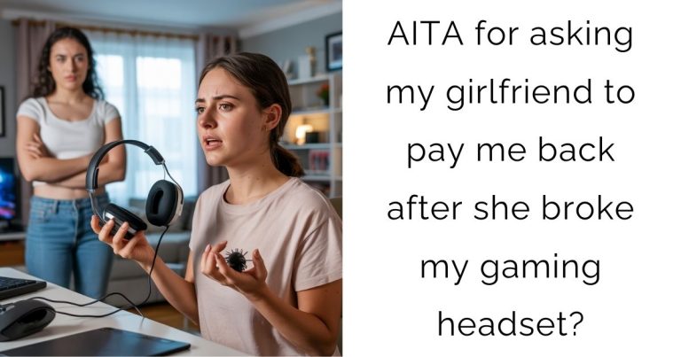 AITA for asking my girlfriend to pay me back after she broke my gaming headset?