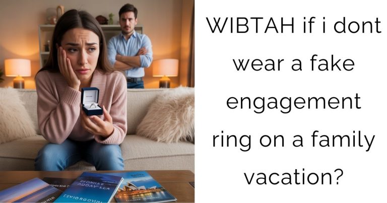 WIBTAH if i dont wear a fake engagement ring on a family vacation?