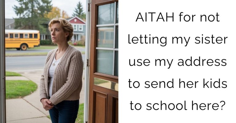 AITAH for not letting my sister use my address to send her kids to school here?