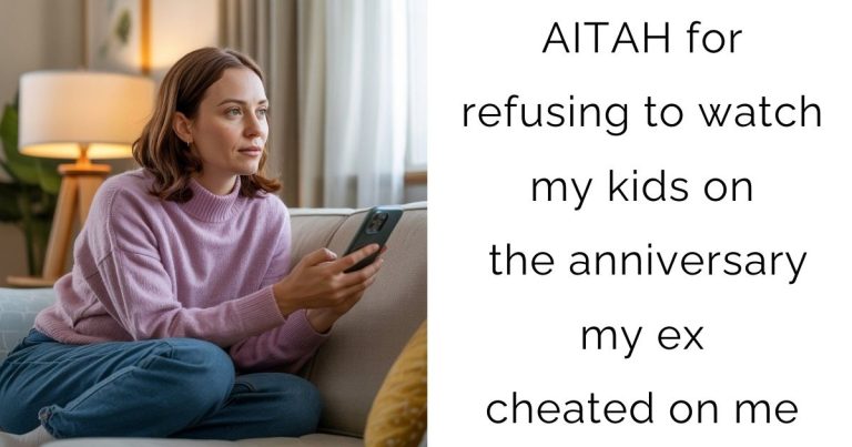 AITAH for refusing to watch my kids on the anniversary my ex cheated on me?