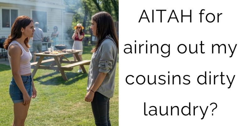 AITAH for airing out my cousins dirty laundry?