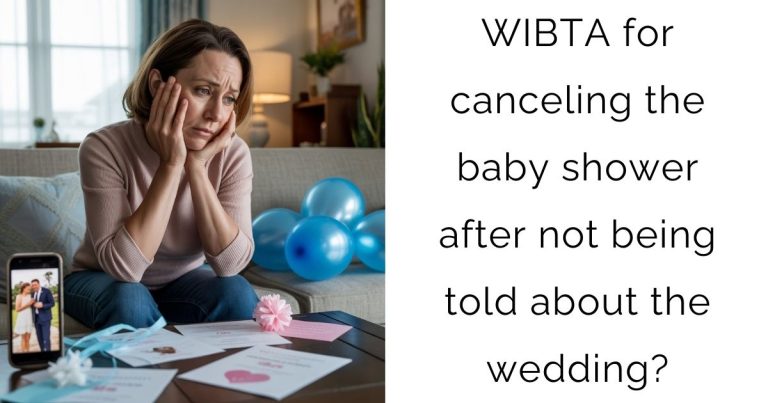 WIBTA for canceling the baby shower after not being told about the wedding?