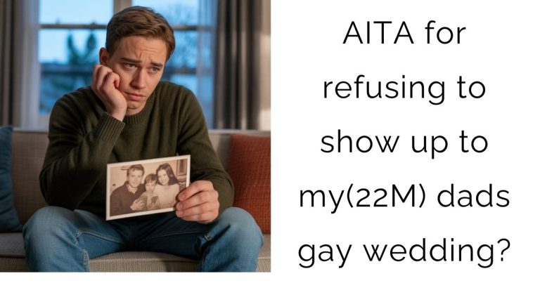 AITA for refusing to show up to my(22M) dads gay wedding?
