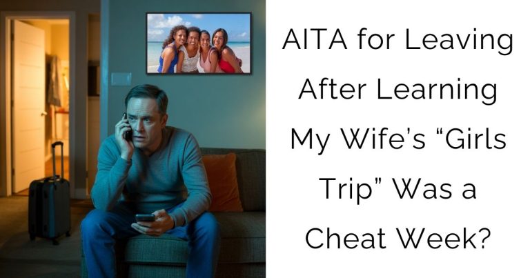 AITA for Leaving After Learning My Wife’s “Girls Trip” Was a Cheat Week?