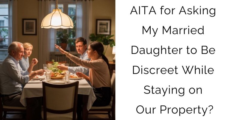 AITA for Asking My Married Daughter to Be Discreet While Staying on Our Property?