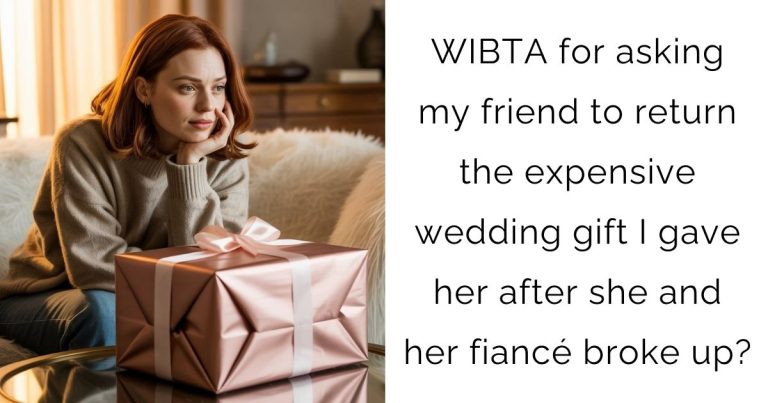 WIBTA for asking my friend to return the expensive wedding gift I gave her after she and her fiancé broke up?