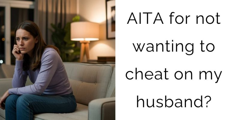 AITA for not wanting to cheat on my husband?