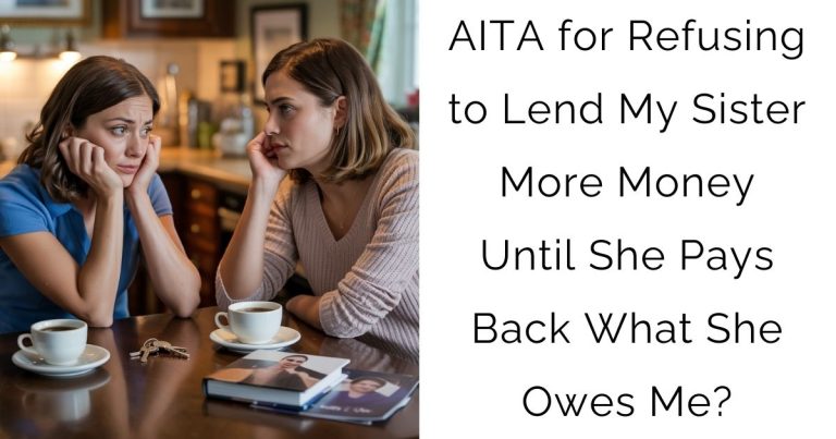 AITA for Refusing to Lend My Sister More Money Until She Pays Back What She Owes Me?