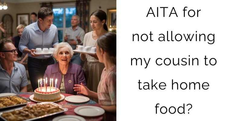 AITA for not allowing my cousin to take home food?