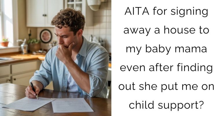 AITA for signing away a house to my baby mama even after finding out she put me on child support?