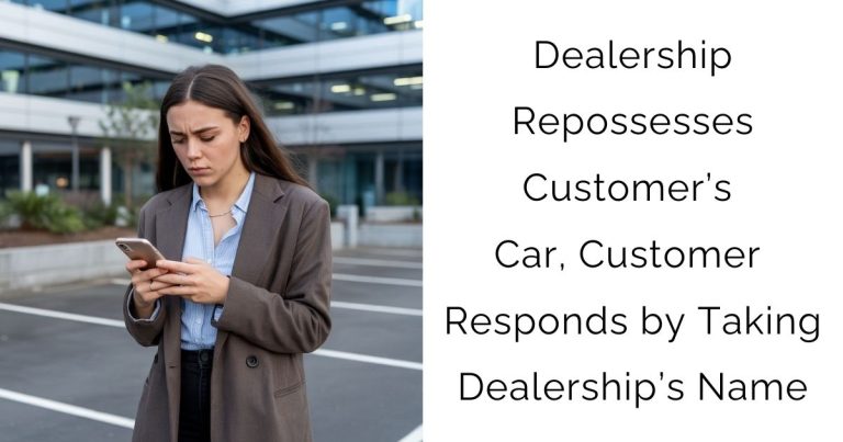 Dealership Repossesses Customer’s Car, Customer Responds by Taking Dealership’s Name