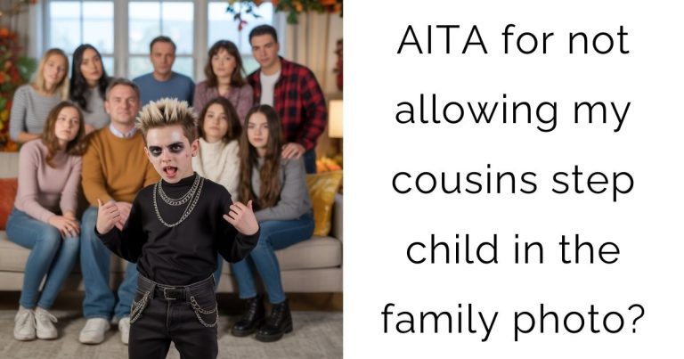 AITA for not allowing my cousins step child in the family photo?