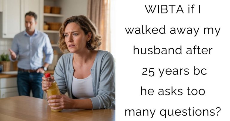 WIBTA if I walked away my husband after 25 years bc he asks too many questions?