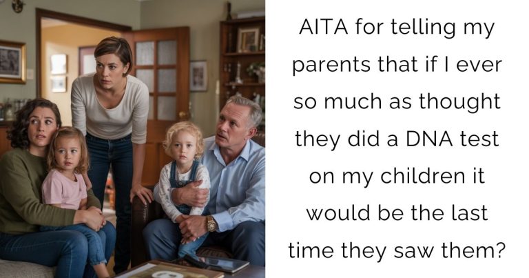 AITA for telling my parents that if I ever so much as thought they did a DNA test on my children it would be the last time they saw them?