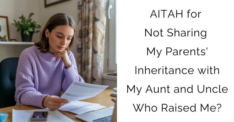 AITAH for Not Sharing My Parents’ Inheritance with My Aunt and Uncle Who Raised Me?