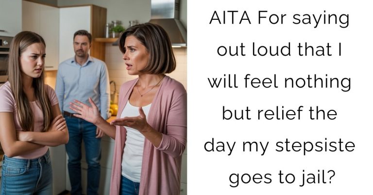 AITA For saying out loud that I will feel nothing but relief the day my stepsister goes to jail?