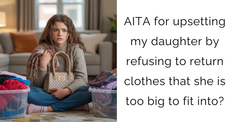 AITA for upsetting my daughter by refusing to return clothes that she is too big to fit into?