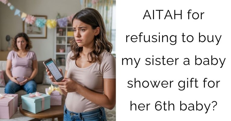 AITAH for refusing to buy my sister a baby shower gift for her 6th baby?
