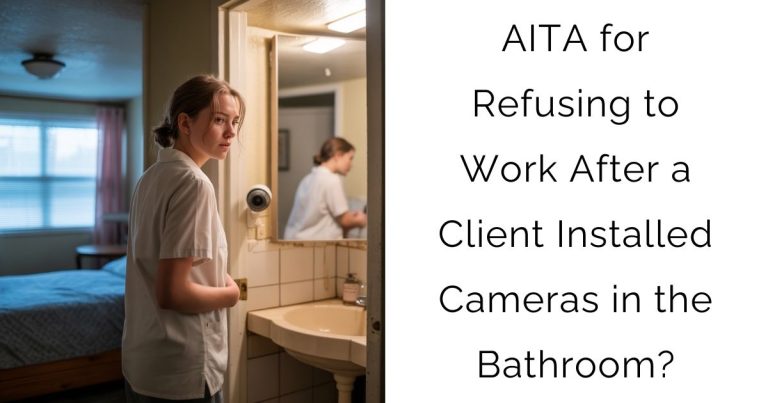 AITA for Refusing to Work After a Client Installed Cameras in the Bathroom?