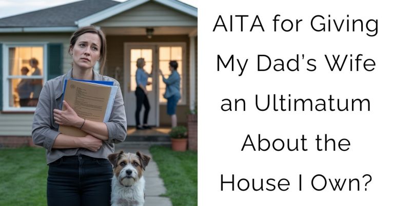 AITA for Giving My Dad’s Wife an Ultimatum About the House I Own?