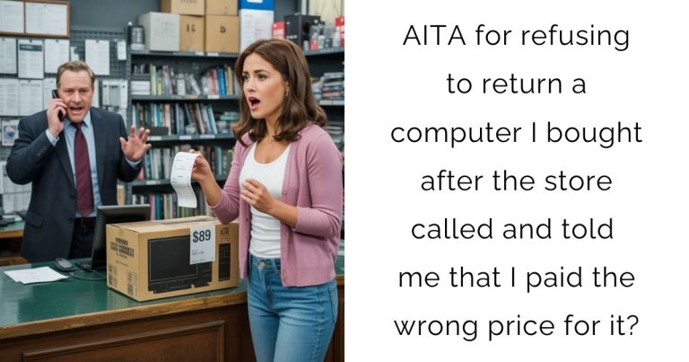 AITA for refusing to return a computer I bought after the store called and told me that I paid the wrong price for it?