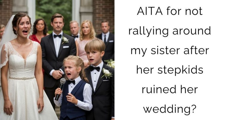 AITA for not rallying around my sister after her stepkids ruined her wedding?
