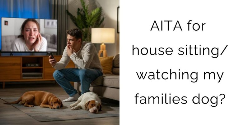 AITA for house sitting/ watching my families dog?