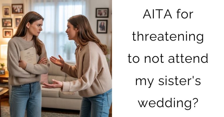 AITA for threatening to not attend my sister’s wedding?