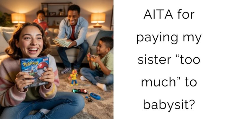 AITA for paying my sister “too much” to babysit?
