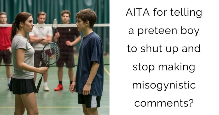 AITA for telling a preteen boy to shut up and stop making misogynistic comments?