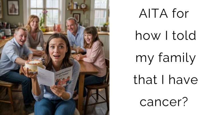 AITA for how I told my family that I have cancer?