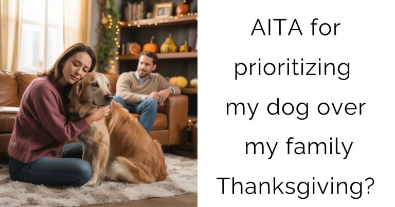 AITA for prioritizing my dog over my family Thanksgiving?