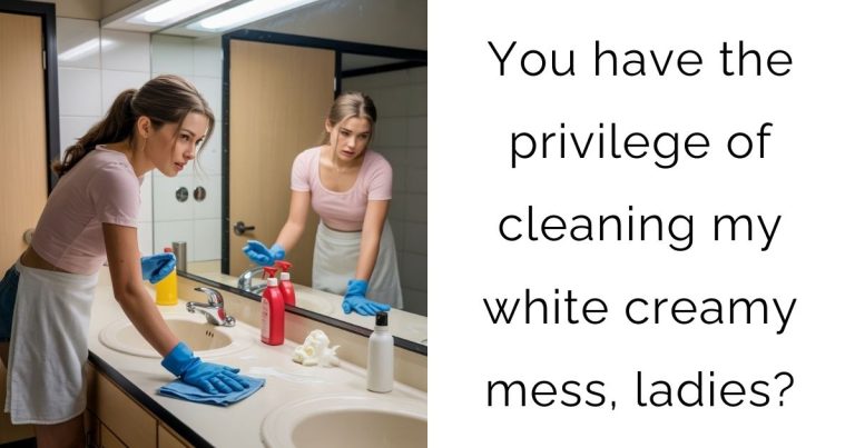 You have the privilege of cleaning my white creamy mess, ladies