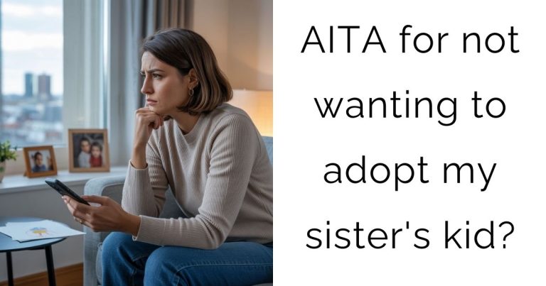 AITA for not wanting to adopt my sister’s kid?