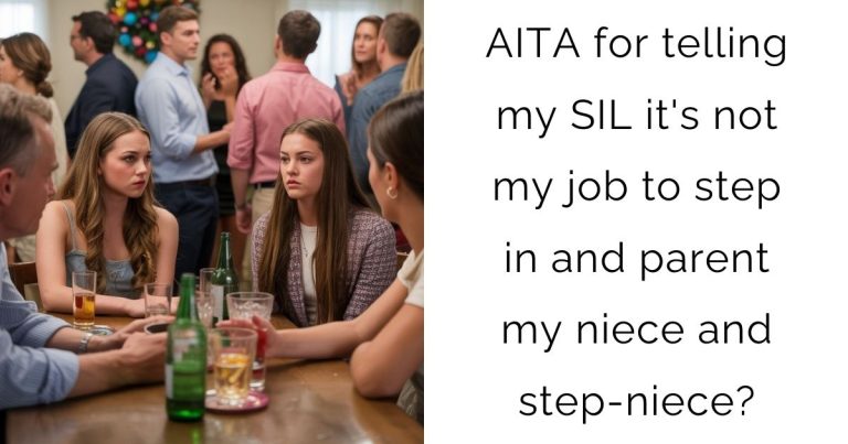 AITA for telling my SIL it’s not my job to step in and parent my niece and step-niece?