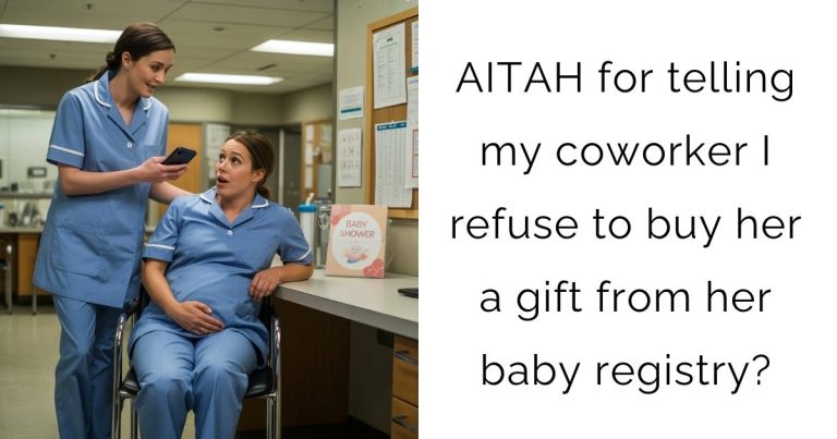AITAH for telling my coworker I refuse to buy her a gift from her baby registry?