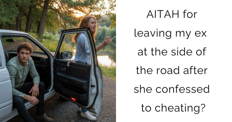 AITAH for leaving my ex at the side of the road after she confessed to cheating?