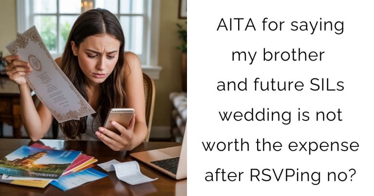 AITA for saying my brother and future SILs wedding is not worth the expense after RSVPing no?