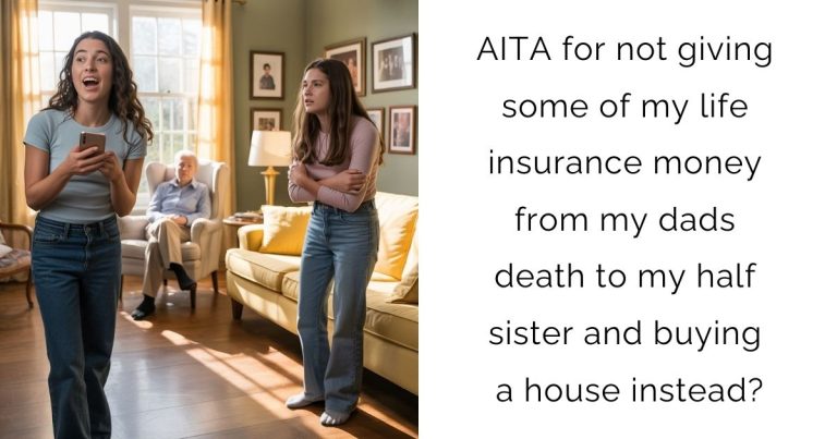 AITA for not giving some of my life insurance money from my dads death to my half sister and buying a house instead?