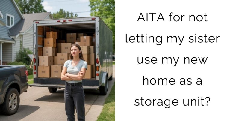 AITA for not letting my sister use my new home as a storage unit?